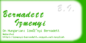 bernadett izmenyi business card